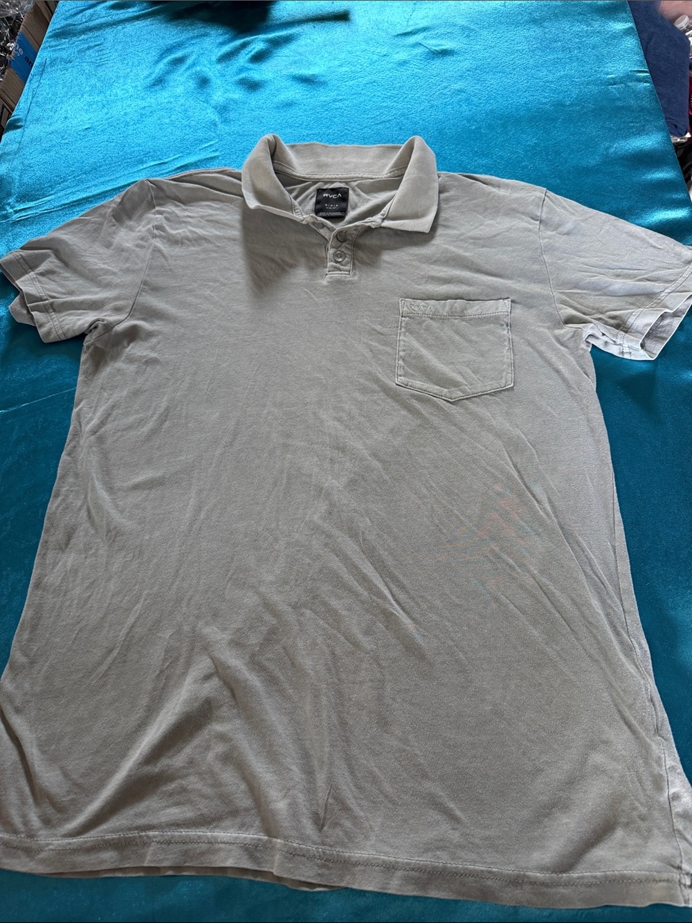 RVCA Men's Short-Sleeve Pocket Polo in Sage